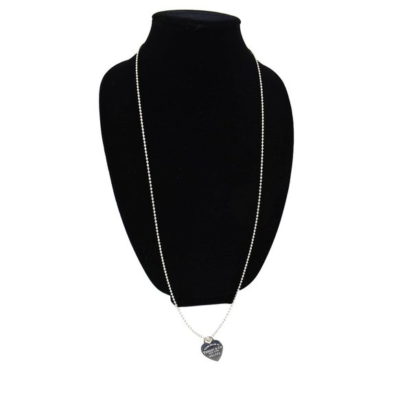 TIFFANY & CO Sterling Silver Return to Necklace Full Heart Pendant 1009 - Picture 7 of 10